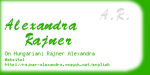 alexandra rajner business card